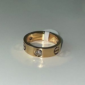 Engraved ring with stones size 9